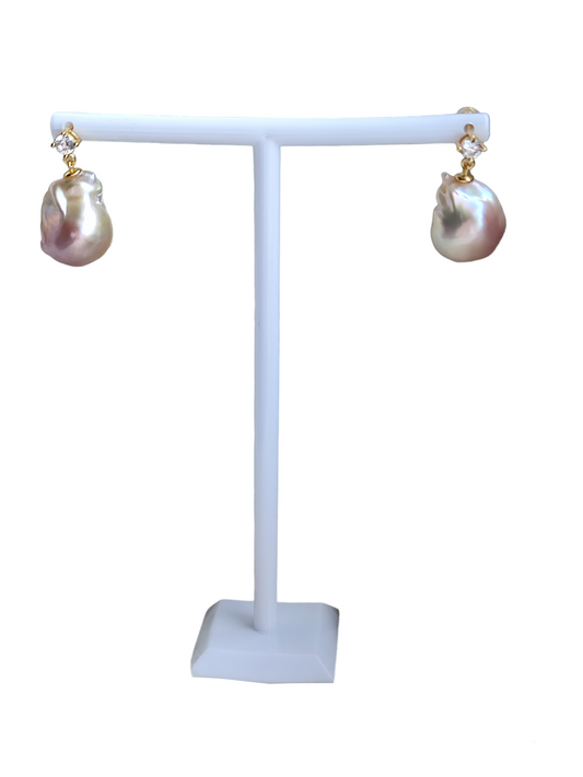 Baroque pearls earrings